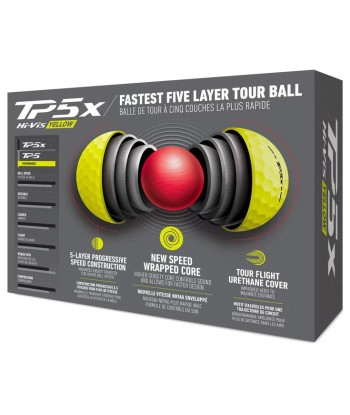 TAYLORMADE BALLES TP5X Jaune 2024 (boite de 12) Profitez des Offres !