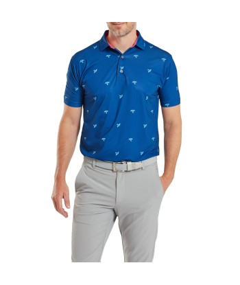 Footjoy polo thistle Lisle deep blue Le MVP de beaucoup