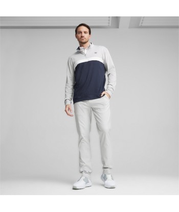 Puma Pull de Golf Pure Colorblock 1/4 Zip Ash Grey deep navy Les magasins à Paris et en Île-de-France