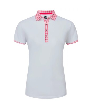 FOOTJOY polo femme avec encolure vichy white Voir les baskets