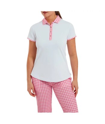 FOOTJOY polo femme avec encolure vichy white Voir les baskets