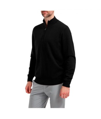 Footjoy 1/2 Zip Pull en laine Noir Faites des économies