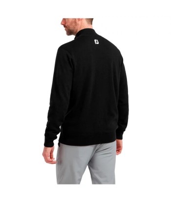 Footjoy 1/2 Zip Pull en laine Noir Faites des économies