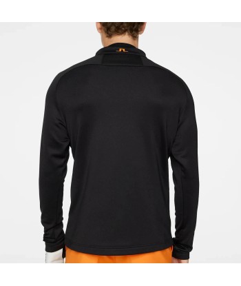 J.LINDEBERG Pull Quart de zip ADAM MIDLAYER Black Orange de technologie