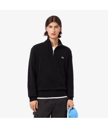 Lacoste Pull zippé en laine cardée uni col montant vous aussi creer 