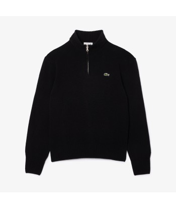 Lacoste Pull zippé en laine cardée uni col montant vous aussi creer 