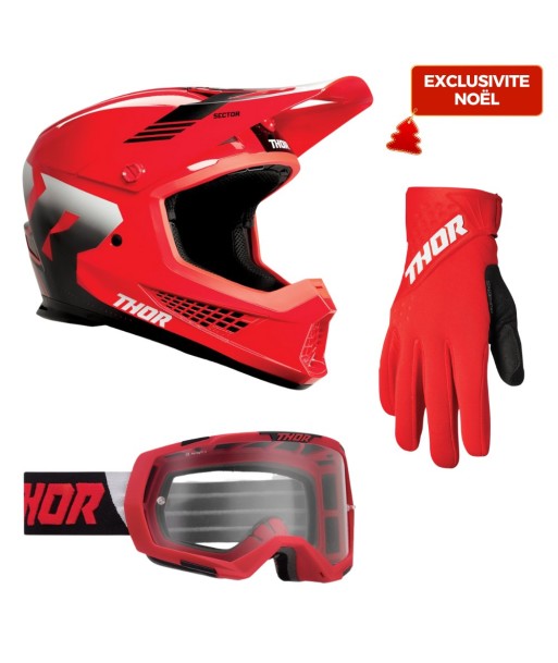 Pack Spécial Thor "Rouge" Casque/Masque/Gant de technologie