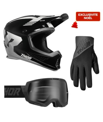 Pack Spécial Thor "noir" Casque/Masque/Gant Véritable concentré