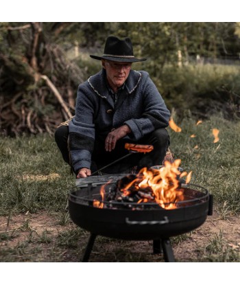 Barebones - Cow boy Fire pit Grill 23" une grave pollution 