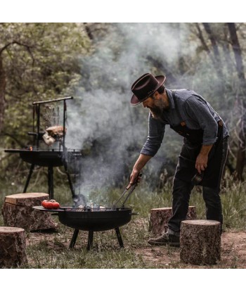 Barebones - Cow boy Fire pit Grill 23" une grave pollution 