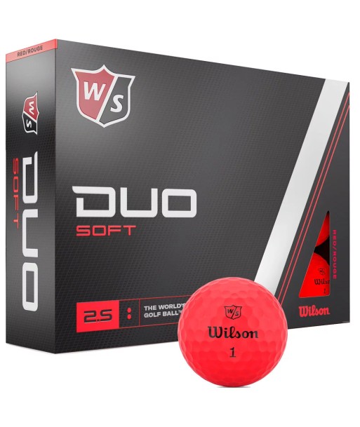 Wilson Balles 2023 Nouvelle Duo Soft Rouge (boite de 12) avec prix dégressif Toutes les collections ici