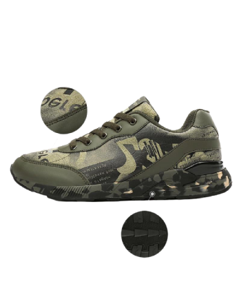 Chaussures Militaires Green Camo basket pas cher