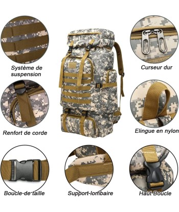 Sac à Dos de Militaire 80L JUSQU'A -70%! 