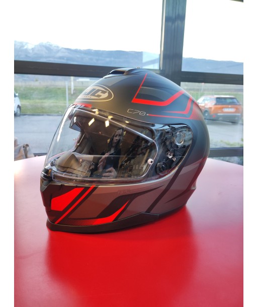 Casque Hjc C 70 Noir/ Gris/ Rouge le des métaux précieux