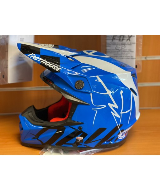 Casque Cross BELL Moto-9 FLEX FASTHOUSE DID 20 Bleu /Blanc Les magasins à Paris et en Île-de-France