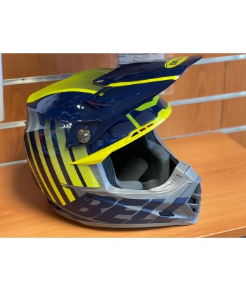 Casque Cross BELL Moto-9S Flex Sprint  Bleu / Jaune de l' environnement