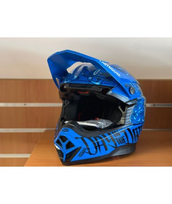 Casque cross Bell Moto-10 MIPS Spherical Fasthouse DID bleu/gris mat/brillant les ligaments