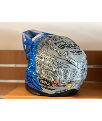 Casque cross Bell Moto-10 MIPS Spherical Fasthouse DID bleu/gris mat/brillant les ligaments