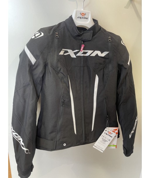 BLOUSON IXON LADY STRIKER AIR NOIR ANTHRACITE BLANC de technologie