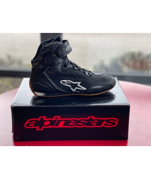 Baskets Moto Alpinestars Faster 3 Black Dark Grey Gum de France