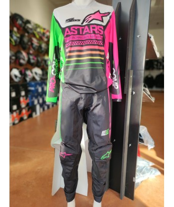 Alpinestars Racer Compass Noir Vert Néon Rose Fluo (M/32) 2024