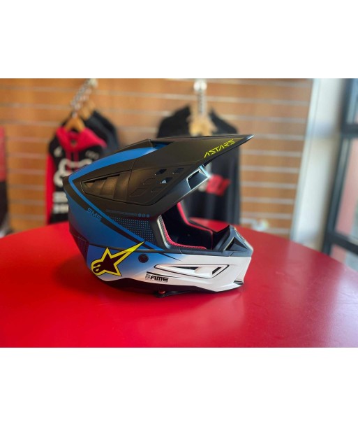 Casque cross Alpinestars S-M5 rayon bleu/noir/blanc mat de l' environnement