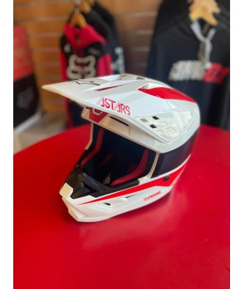 Casque Alpinestars S-M5 Bond Blanc/Rouge Profitez des Offres !