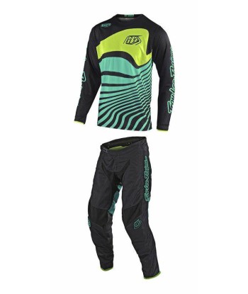 Tenue Cross Troy Lee designs GP Air Drift noir turquoise paiement sécurisé