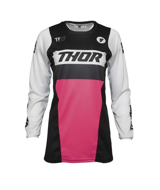 Tenue motocross femme - THOR Pulse S21 Noir/ Rose 2023