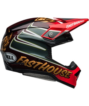 Casque BELL Moto-10 Spherical - Fasthouse DITD 24 Gloss Red/Gold sur le site 