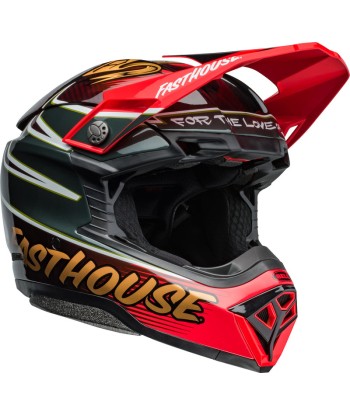 Casque BELL Moto-10 Spherical - Fasthouse DITD 24 Gloss Red/Gold sur le site 