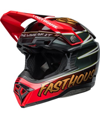 Casque BELL Moto-10 Spherical - Fasthouse DITD 24 Gloss Red/Gold sur le site 