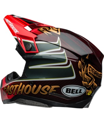 Casque BELL Moto-10 Spherical - Fasthouse DITD 24 Gloss Red/Gold sur le site 