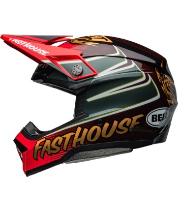 Casque BELL Moto-10 Spherical - Fasthouse DITD 24 Gloss Red/Gold sur le site 