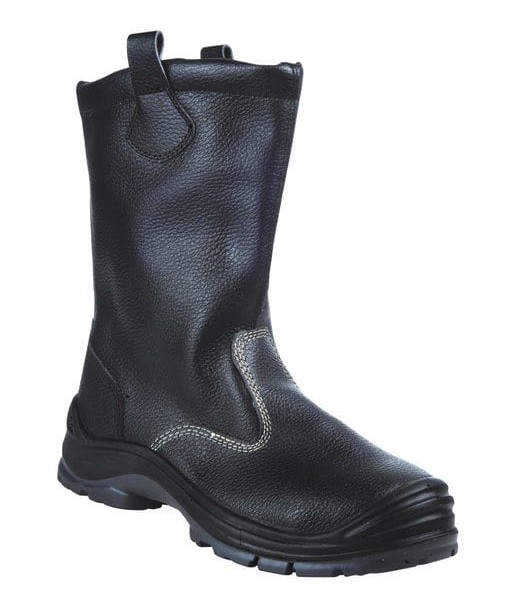 Botte hiver fourrée cuir noir pas cher 