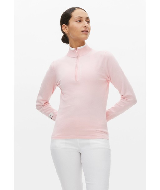 Röhnisch knitted half zip Orchid Pink pas chere