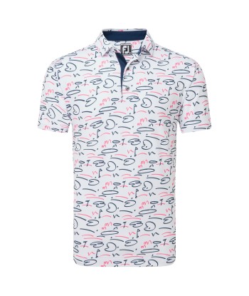 Footjoy Polo Golf Course Doodle White commande en ligne