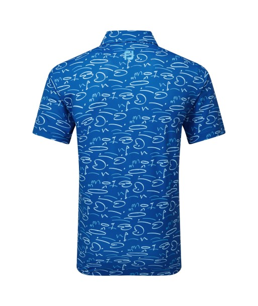 Footjoy Polo Golf Course Doodle Blue de l' environnement